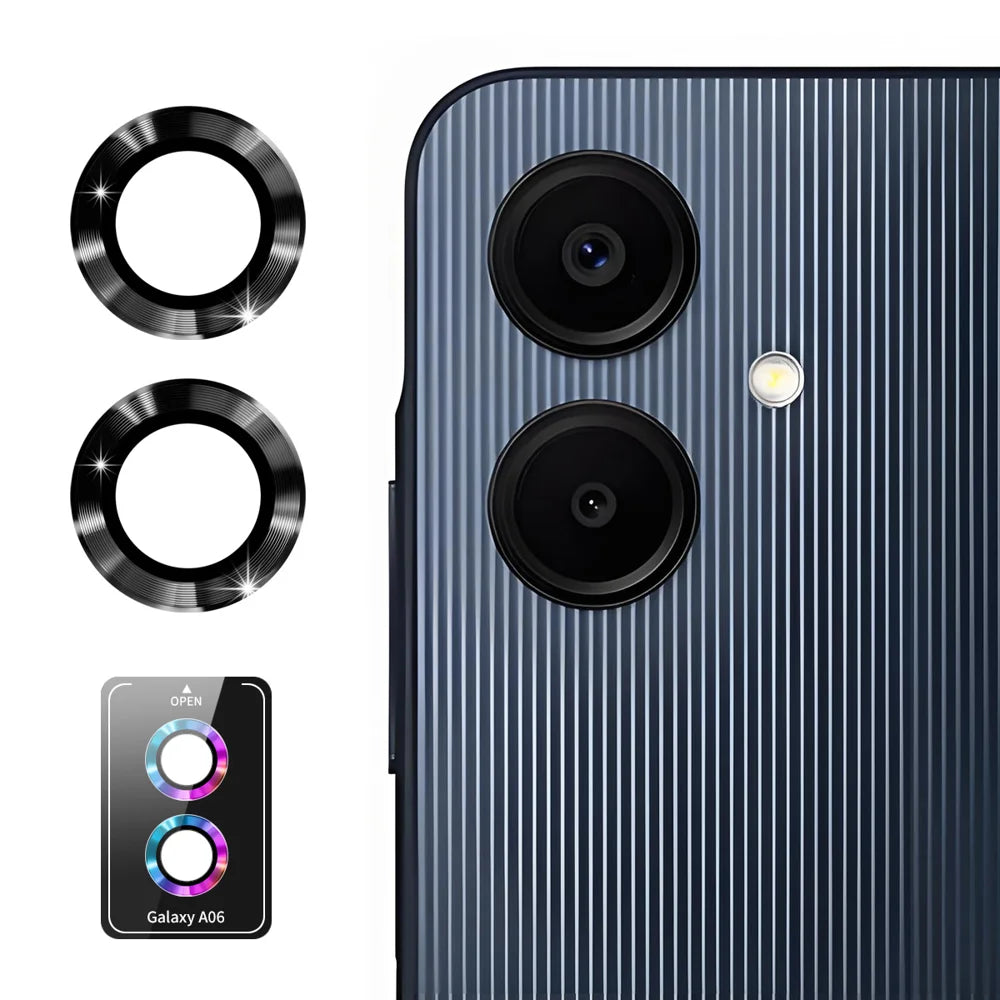 For Samsung Galaxy A06 ENKAY Hat-Prince Camera Lens Protector Metal Ring Lens Film