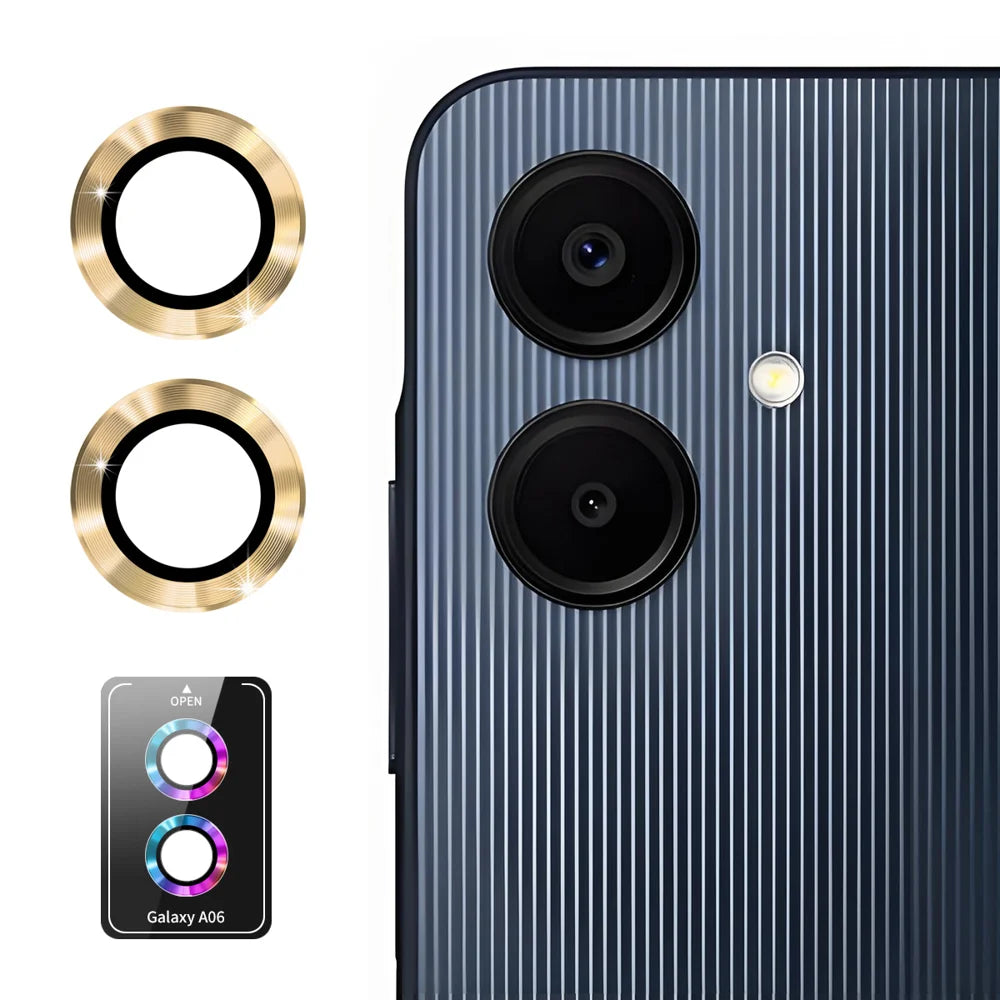 For Samsung Galaxy A06 ENKAY Hat-Prince Camera Lens Protector Metal Ring Lens Film
