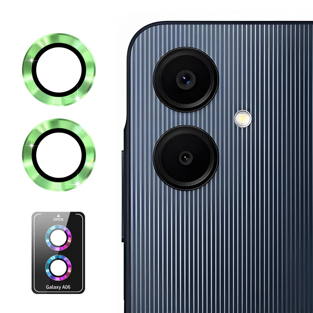 For Samsung Galaxy A06 ENKAY Hat-Prince Camera Lens Protector Metal Ring Lens Film