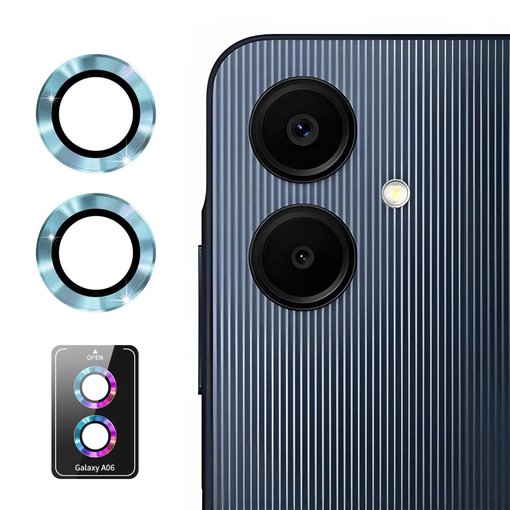 For Samsung Galaxy A06 ENKAY Hat-Prince Camera Lens Protector Metal Ring Lens Film
