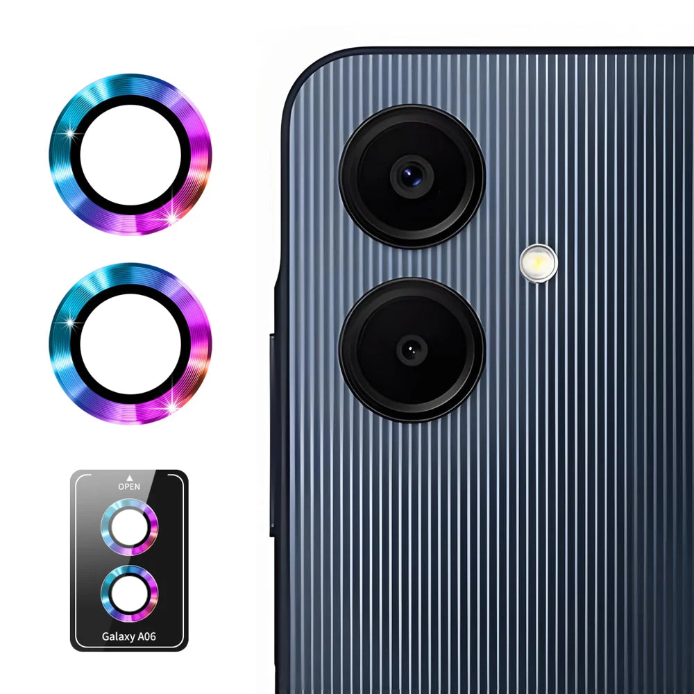 For Samsung Galaxy A06 ENKAY Hat-Prince Camera Lens Protector Metal Ring Lens Film