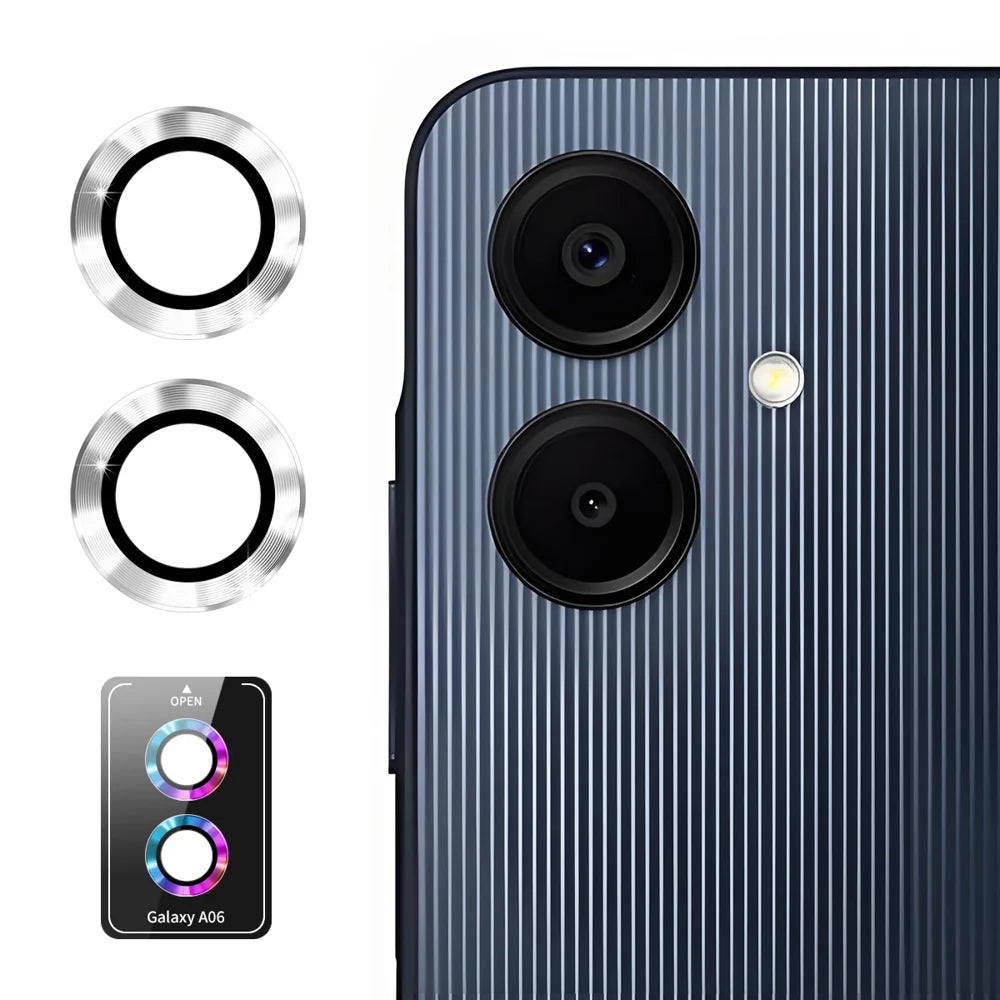 For Samsung Galaxy A06 ENKAY Hat-Prince Camera Lens Protector Metal Ring Lens Film