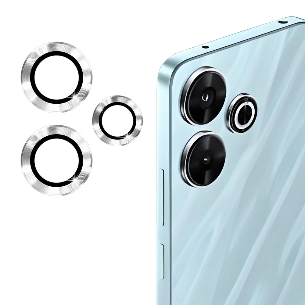 For Xiaomi Redmi Note 13R 5G ENKAY Hat-Prince Camera Lens Protector Metal Ring Lens Film
