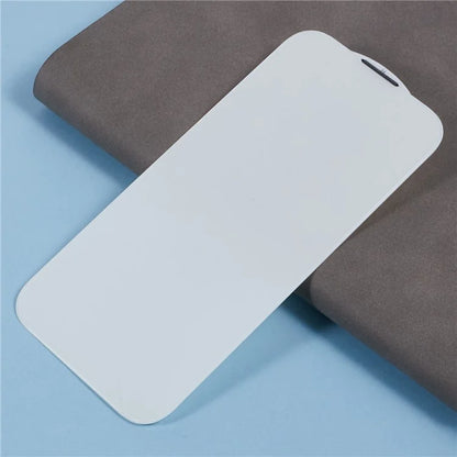 For iPhone 16 Plus Screen Protector Crystal Clear Purple Light Tempered Glass Film Built-In Dust-Proof Mesh