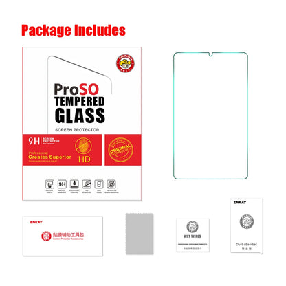 For Xiaomi Redmi Pad SE 4G 8.7 inch ENKAY HAT PRINCE Tablet Screen Protector 9H 2.5D 0.33mm High Aluminium-silicon Glass Film - Transparent