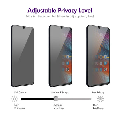 For Xiaomi Redmi 14C 4G ENKAY Hat-Prince 2Pcs Privacy Screen Protector Tempered Glass Film 28-degree Anti-Spy - Black