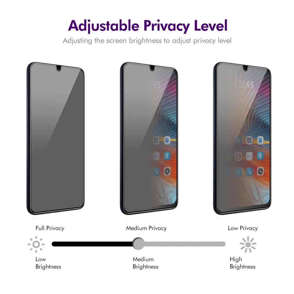 For Samsung Galaxy A16 5G ENKAY Hat-Prince Privacy Screen Protector Tempered Glass Film 28-degree Anti-Spy - Black
