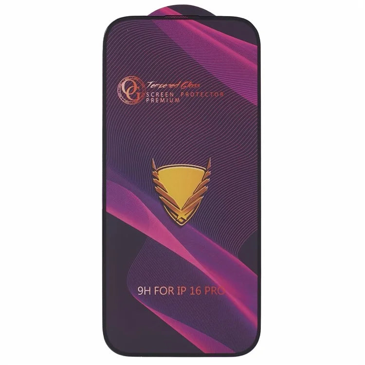 For iPhone 16 Pro Tempered Glass Full Screen Protector 9H Hardness
