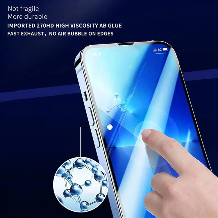 For iPhone 15 Pro Max Tempered Glass Full Screen Protector 9H Hardness