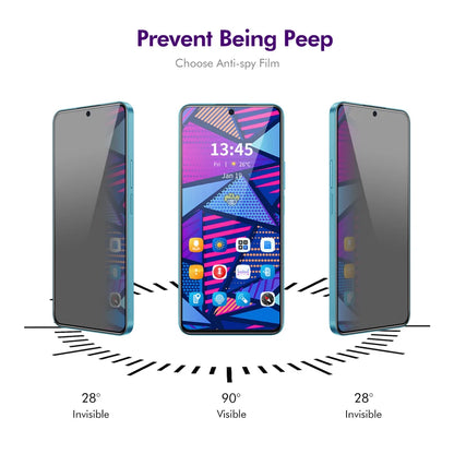 For Motorola Moto G55 5G ENKAY Hat-Prince Privacy Screen Protector Tempered Glass Film 28-degree Anti-Spy - Grey