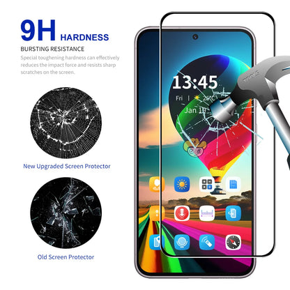 For Motorola Moto G55 5G ENKAY HAT PRINCE Screen Protector Anti-Explosion 9H Silk Printing 0.26mm Screen Film - Transparent