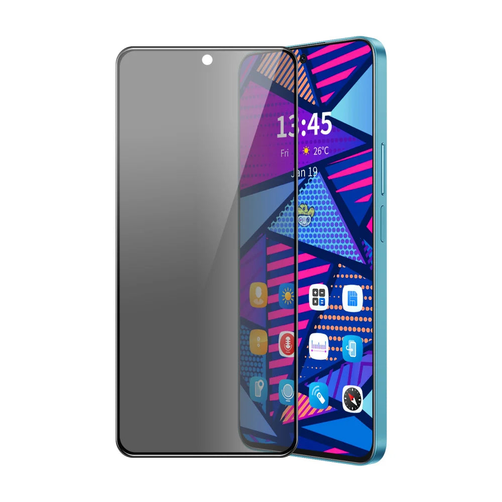 For Motorola Moto G35 5G ENKAY Hat-Prince Privacy Screen Protector Tempered Glass Film 28-degree Anti-Spy - Grey