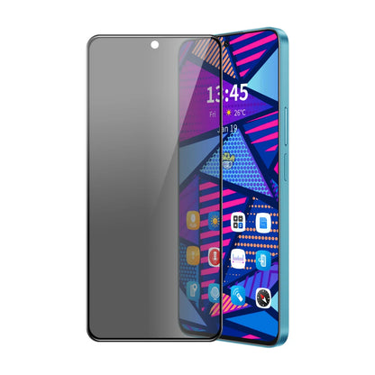 For Motorola Moto G35 5G ENKAY Hat-Prince Privacy Screen Protector Tempered Glass Film 28-degree Anti-Spy - Grey