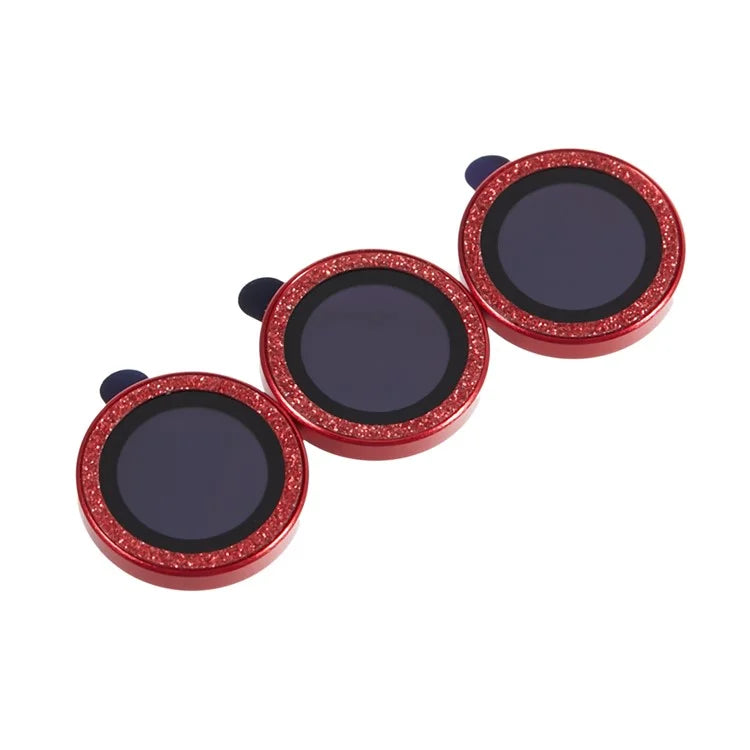 For iPhone 15 Pro  /  15 Pro Max Camera Lens Protector Set Tempered Glass Glitter Bling Ring Lens Film