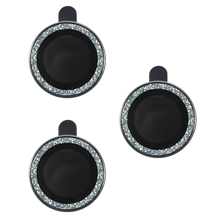 For iPhone 15 Pro  /  15 Pro Max Camera Lens Protector Set Tempered Glass Glitter Bling Ring Lens Film