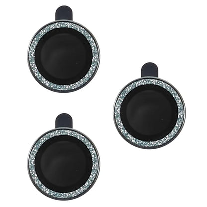 For iPhone 15 Pro  /  15 Pro Max Camera Lens Protector Set Tempered Glass Glitter Bling Ring Lens Film