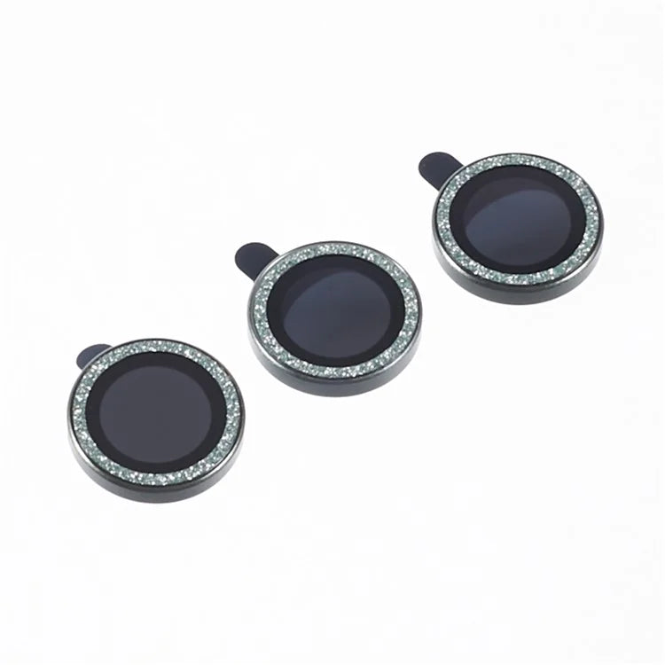 For iPhone 15 Pro  /  15 Pro Max Camera Lens Protector Set Tempered Glass Glitter Bling Ring Lens Film