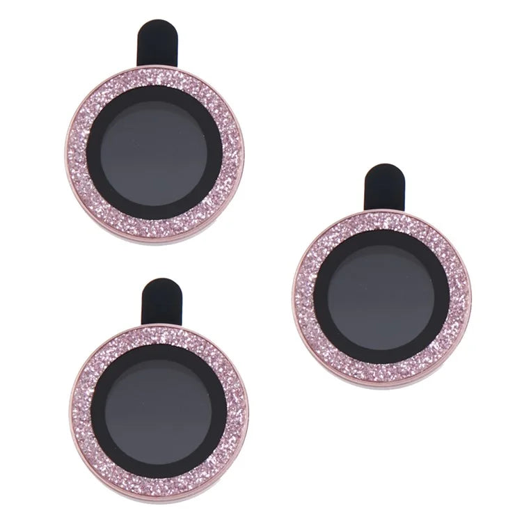 For iPhone 15 Pro  /  15 Pro Max Camera Lens Protector Set Tempered Glass Glitter Bling Ring Lens Film