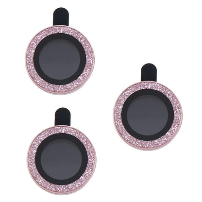 For iPhone 15 Pro  /  15 Pro Max Camera Lens Protector Set Tempered Glass Glitter Bling Ring Lens Film