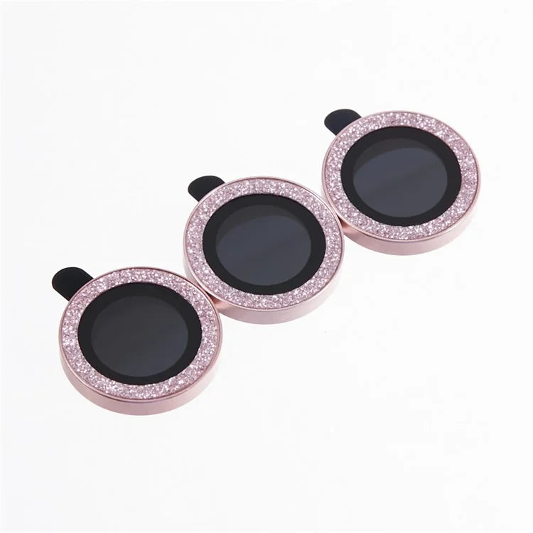 For iPhone 15 Pro  /  15 Pro Max Camera Lens Protector Set Tempered Glass Glitter Bling Ring Lens Film