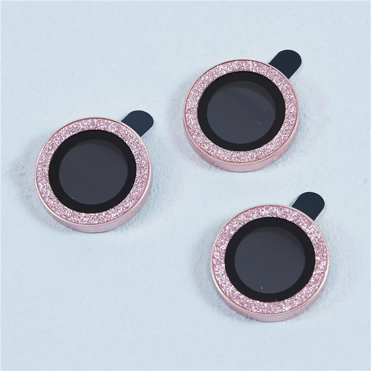 For iPhone 15 Pro  /  15 Pro Max Camera Lens Protector Set Tempered Glass Glitter Bling Ring Lens Film