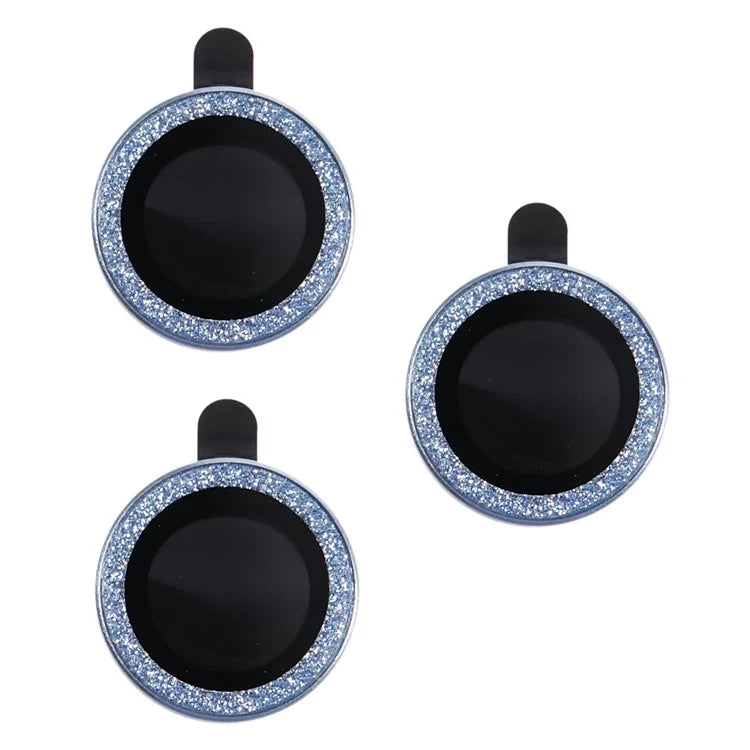 For iPhone 15 Pro  /  15 Pro Max Camera Lens Protector Set Tempered Glass Glitter Bling Ring Lens Film