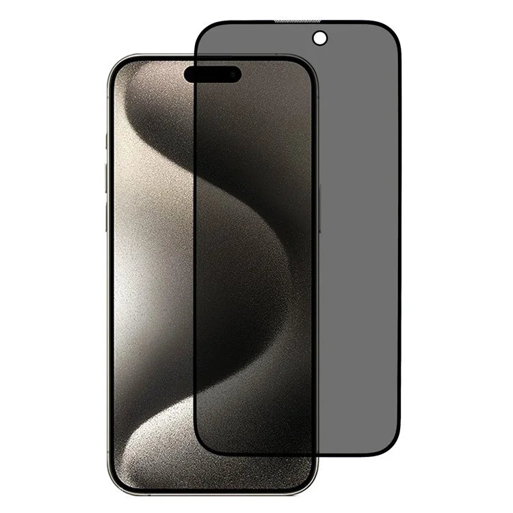 Anti-spy Privacy Screen Protector For iPhone 15 Plus Tempered Glass Film with Anti-dust Net