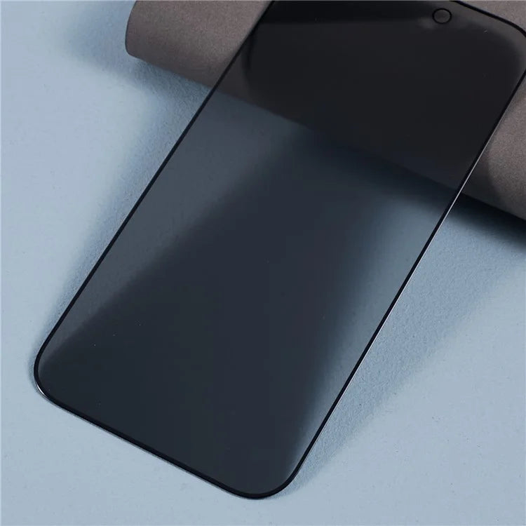 Anti-spy Film for iPhone 15 , Silk Printing Black Edge Corning Gorilla Glass Screen Protector