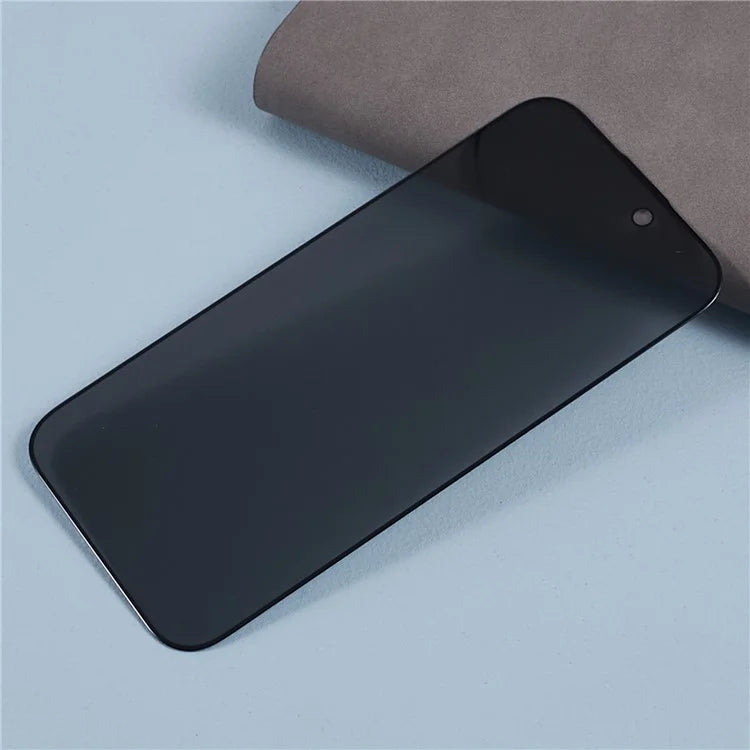 Anti-spy Film for iPhone 15 , Silk Printing Black Edge Corning Gorilla Glass Screen Protector