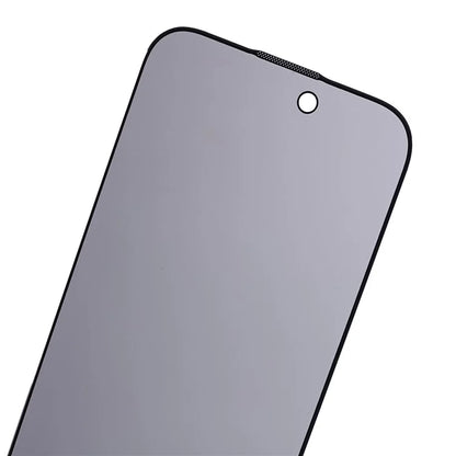 Anti-spy Film for iPhone 15 , Silk Printing Black Edge Corning Gorilla Glass Screen Protector