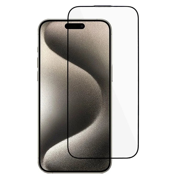 For iPhone 15 Plus Corning Gorilla Glass Screen Protector Silk Printing Black Edge HD Clear Film