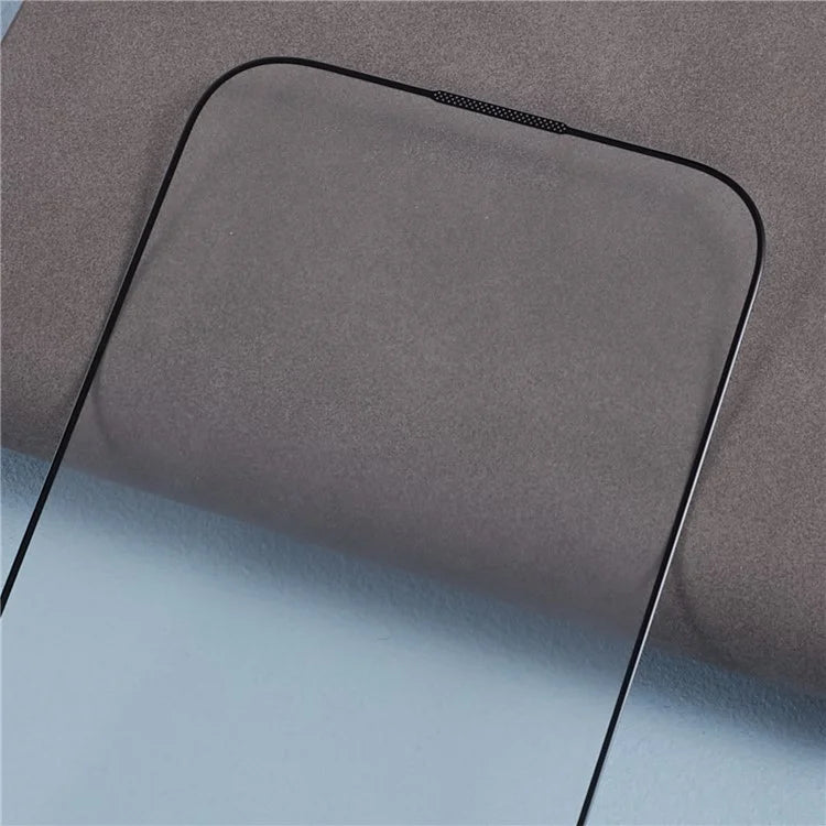 For iPhone 15 Plus Matte Corning Gorilla Glass Screen Protector Silk Printing Black Edge Film