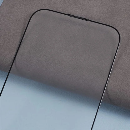 For iPhone 15 Plus Matte Corning Gorilla Glass Screen Protector Silk Printing Black Edge Film