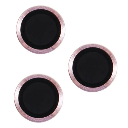 For iPhone 15 Pro / 15 Pro Max 1 Set Camera Lens Protector Metal Ring Tempered Glass Electroplating CD Vein Lens Film