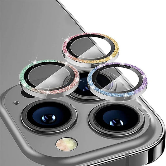 ENKAY HAT PRINCE For iPhone 15 Pro  /  15 Pro Max Camera Lens Film Rhinestone Decor Tempered Glass Lens Protector