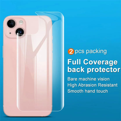 IMAK 2Pcs  /  Set Hydrogel Film III for iPhone 15 Plus Back Protector Anti-scratch TPU Phone Back Film