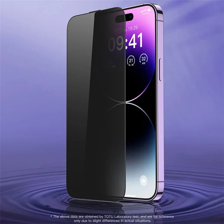 TOTU AB-057 for iPhone 14 Pro Screen Protector Anti-Spy Silk Printing Tempered Glass Screen Film