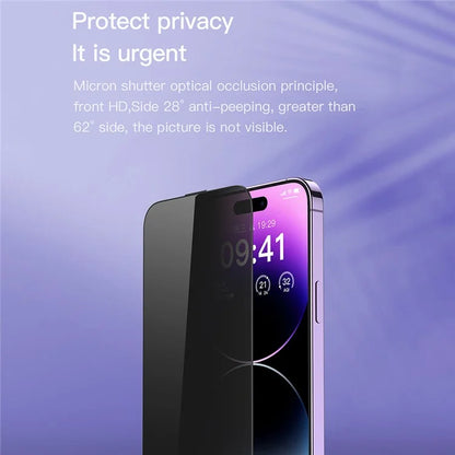 TOTU AA-057 for iPhone 15 Plus Tempered Glass Screen Protector Anti-Spy Silk Printing Film