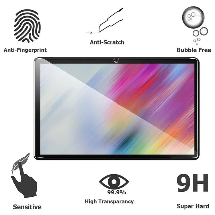 For Samsung Galaxy Tab A9+ Screen Protector Full Coverage 2.5D Straight Edge Tempered Glass Film