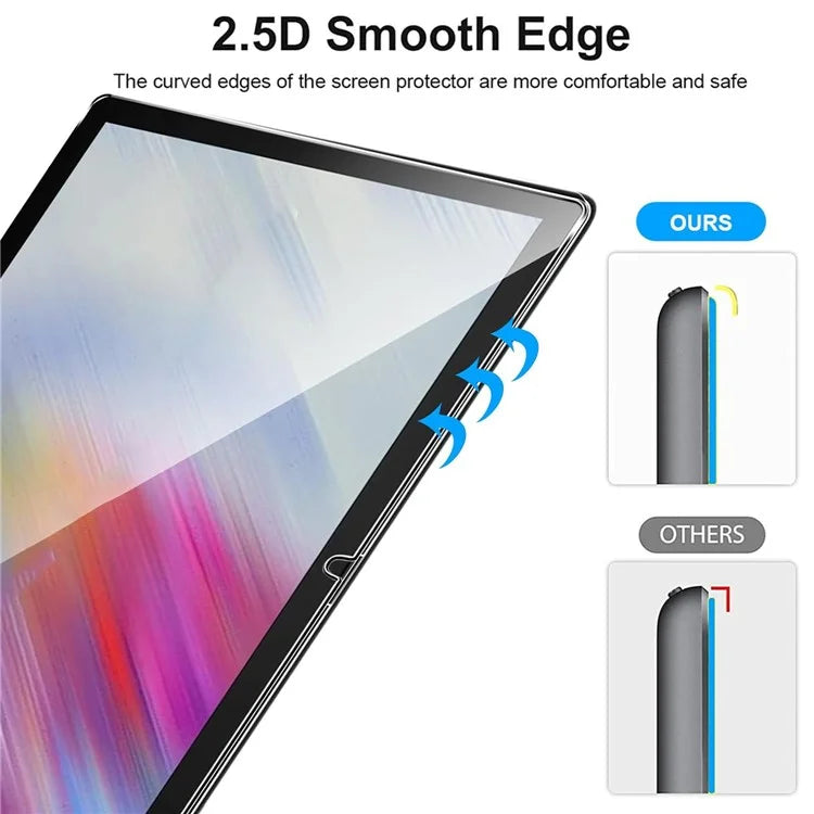 For Samsung Galaxy Tab A9+ Screen Protector Full Coverage 2.5D Straight Edge Tempered Glass Film