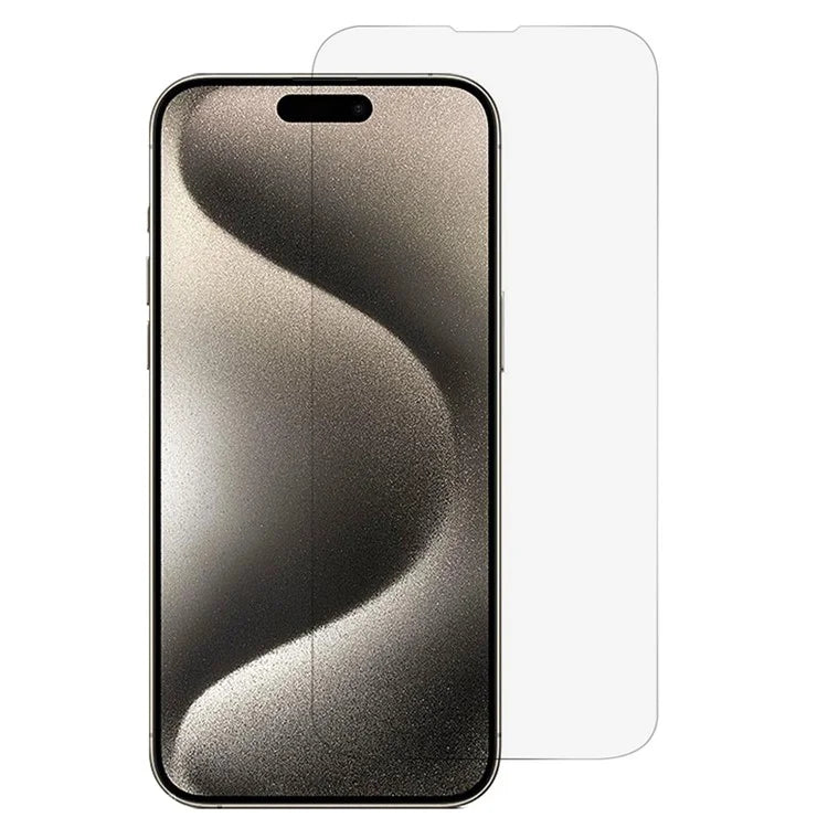 For iPhone 15 Pro Max Screen Protector Electroplating Anti-fingerprint 3D Large Arc Edge Screen Film