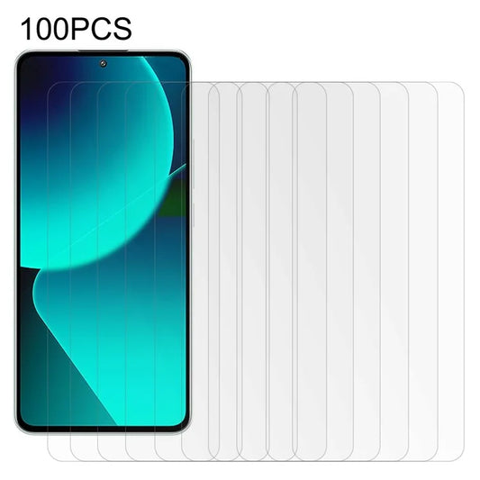 100Pcs for Xiaomi 13T / 13T Pro Tempered Glass Screen Protector High Definition Screen Film