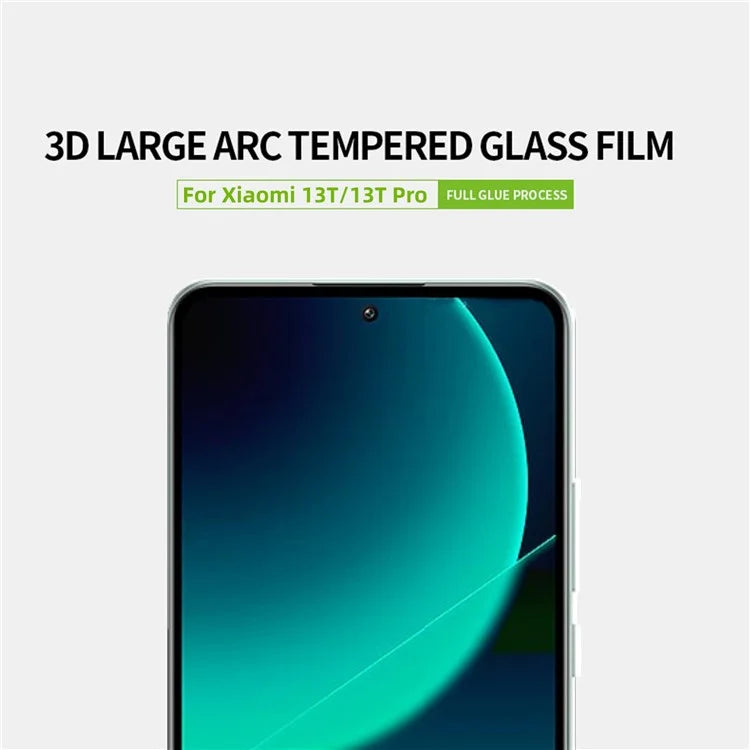 PINWUYO JK 3D Curved Tempered Glass Film-2 for Xiaomi 13T / 13T Pro / Redmi K60 Ultra Anti-explosion Full Glue Screen Protector