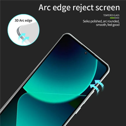 PINWUYO JK 3D Curved Tempered Glass Film-2 for Xiaomi 13T / 13T Pro / Redmi K60 Ultra Anti-explosion Full Glue Screen Protector