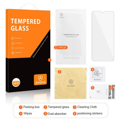 AMORUS For Honor X6a 4G High Aluminum-silicon Glass Screen Protector 2.5D Phone Screen Film