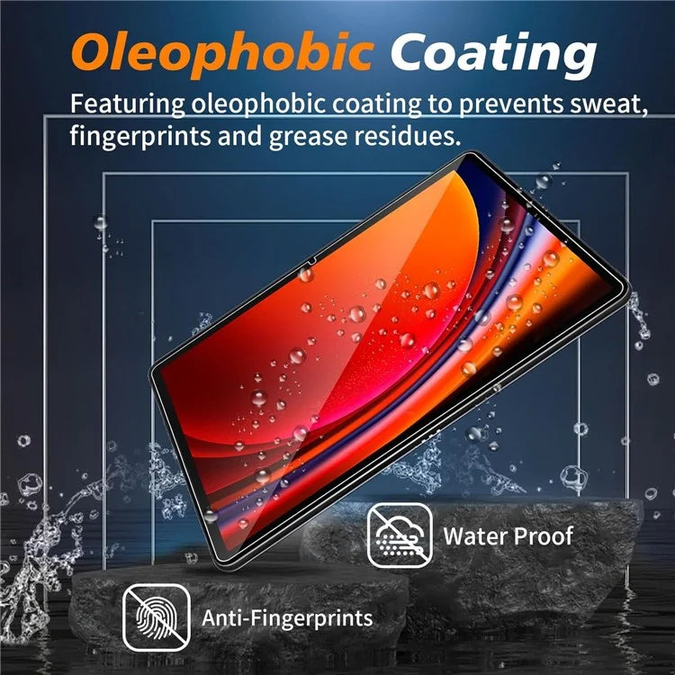 For Samsung Galaxy Tab S9 FE Tempered Glass Screen Protector 2.5D Straight Edge Film