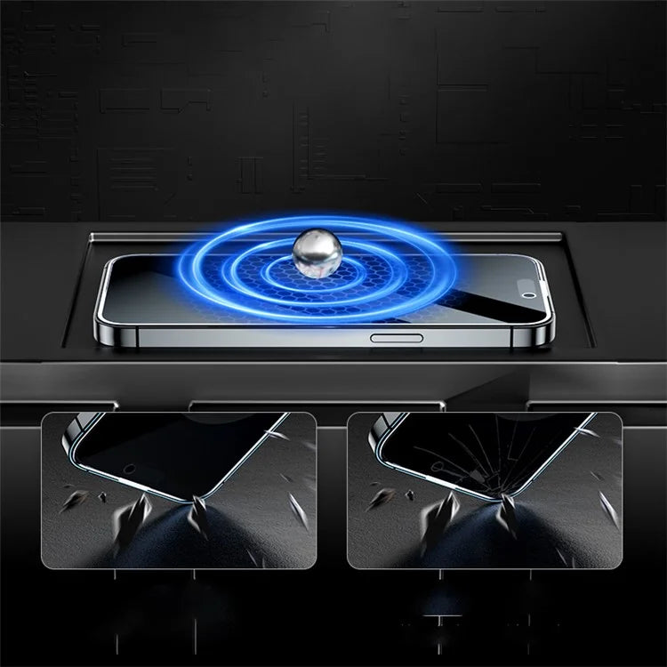 AZEADA Space Bear Series for iPhone 13 / 13 Pro / 14 Anti-Spy Screen Protector High Aluminium-silicon Glass Film