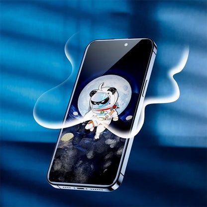 AZEADA Space Bear Series for iPhone 15 Anti-Static High Aluminium-silicon Glass HD Screen Protector
