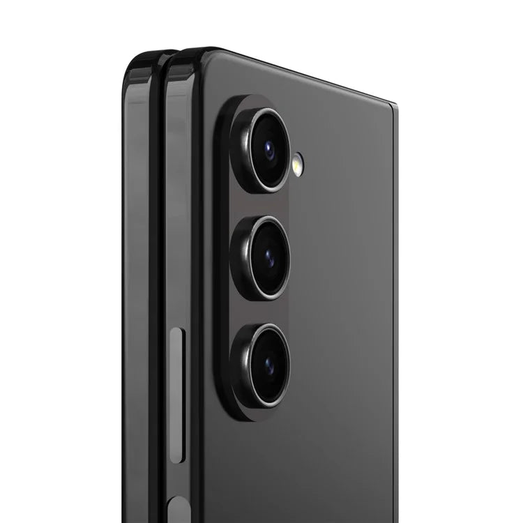 NILLKIN 3Pcs / Set For Samsung Galaxy Z Fold5 5G Lens Film Aluminum Frame+Tempered Glass Camera Lens Protector