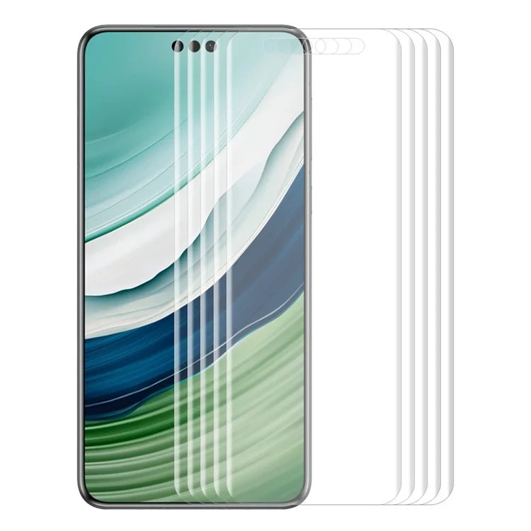 ENKAY HAT PRINCE 5Pcs  /  Pack For Huawei Mate 60 Pro / 60 Pro+ 3D Curved Screen Protector Hot Bending HD Clear Full Cover PET Film